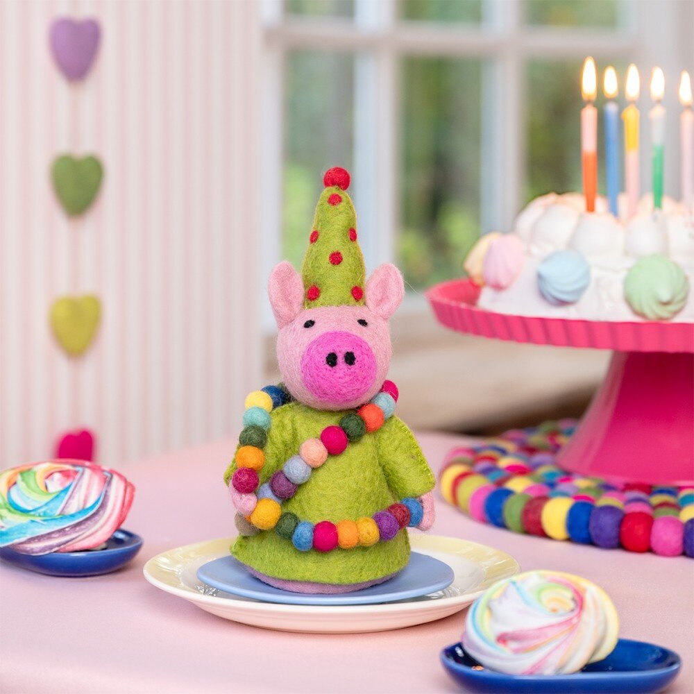 Sjaal met verhaal Sjaal met verhaal - decoratie - feestvarken groen