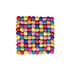 Sjaal met verhaal - onderzetter vierkant 20 cm - multicolor Sjaal met verhaal - onderzetter vierkant 20 cm - multicolor