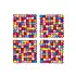 Sjaal met verhaal - onderzetters vierkant 10 cm - multicolor (set van 4) Sjaal met verhaal - onderzetters vierkant 10 cm - multicolor (set van 4)