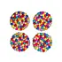 Sjaal met verhaal - onderzetters rond 10 cm - multicolor (set van 4) Sjaal met verhaal - onderzetters rond 10 cm - multicolor (set van 4)