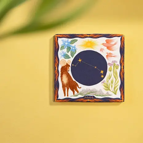 Storytiles Storytiles - tegel small - sterrenbeeld aries (10x10 cm) Storytiles Storytiles - tegel small - sterrenbeeld aries (10x10 cm)