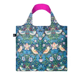 Loqi Loqi - opvouwtas - strawberry thief neon Loqi Loqi - opvouwtas - strawberry thief neon