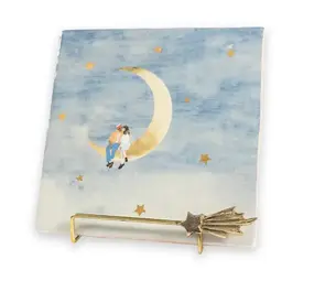 Storytiles Storytiles - houder - golden stand shooting star Storytiles Storytiles - houder - golden stand shooting star