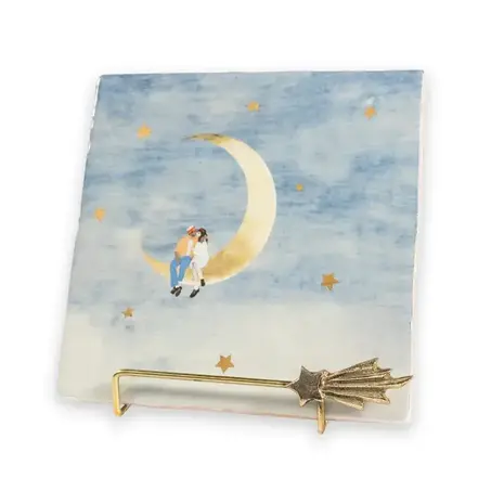 Storytiles Storytiles - houder - golden stand shooting star Storytiles Storytiles - houder - golden stand shooting star