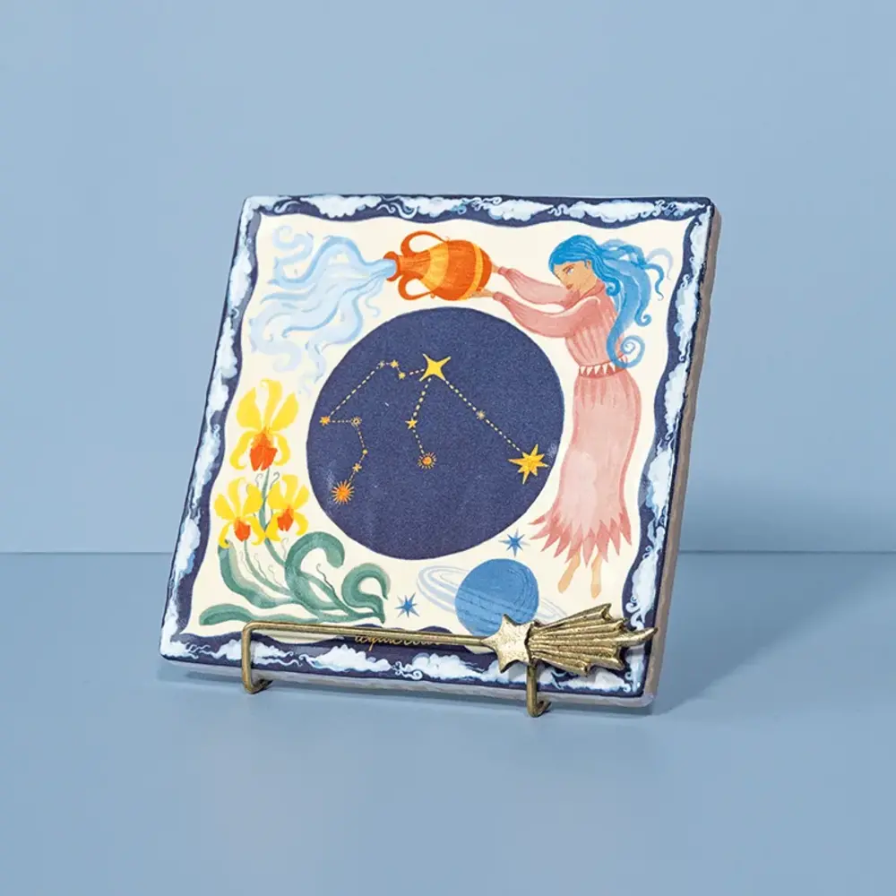 Storytiles Storytiles - houder - golden stand shooting star Storytiles Storytiles - houder - golden stand shooting star