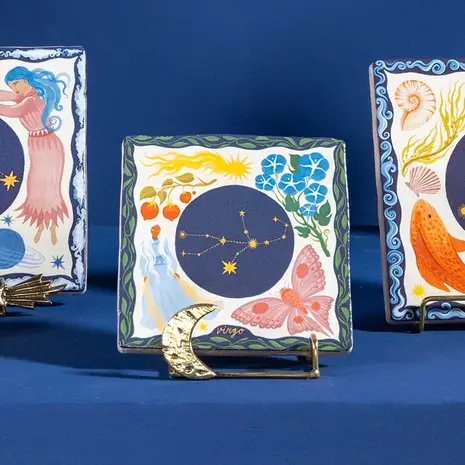 Storytiles Storytiles - houder - golden stand moon Storytiles Storytiles - houder - golden stand moon