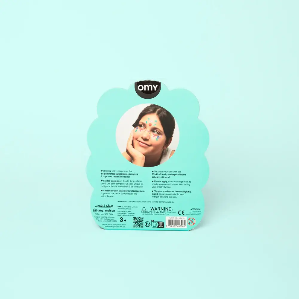 Omy Omy - gezichtstickers - flower Omy Omy - gezichtstickers - flower