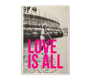 Carte Kencre Carte kencre - zeefdruk print L (A4) - love is all Carte Kencre Carte kencre - zeefdruk print L (A4) - love is all