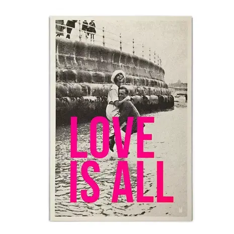 Carte Kencre Carte kencre - zeefdruk print L (A4) - love is all Carte Kencre Carte kencre - zeefdruk print L (A4) - love is all