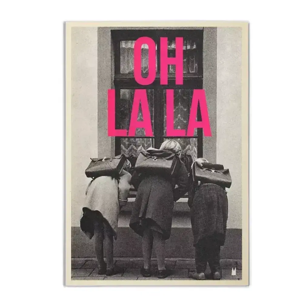 Carte Kencre Carte kencre - zeefdruk print L (A4) - oh la la Carte Kencre Carte kencre - zeefdruk print L (A4) - oh la la