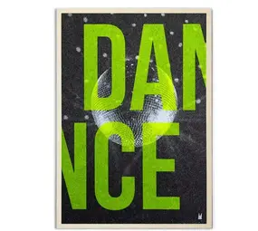 Carte Kencre Carte kencre - zeefdruk print L (A4) - dance