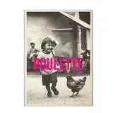 Carte Kencre Carte kencre - zeefdruk print L (A4) - poulette