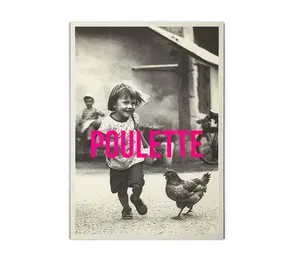 Carte Kencre Carte kencre - zeefdruk print L (A4) - poulette Carte Kencre Carte kencre - zeefdruk print L (A4) - poulette