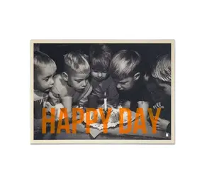 Carte Kencre Carte kencre - zeefdruk print M (A5) - happy day