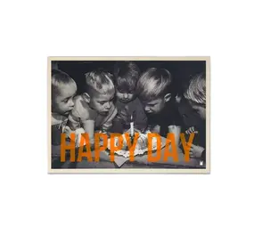 Carte Kencre Carte kencre - zeefdruk print M (A5) - happy day Carte Kencre Carte kencre - zeefdruk print M (A5) - happy day