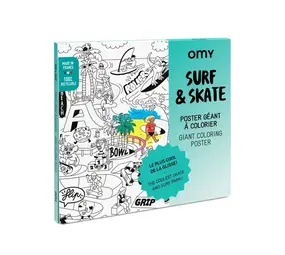 Omy Omy - grote kleurplaat - surf & skate