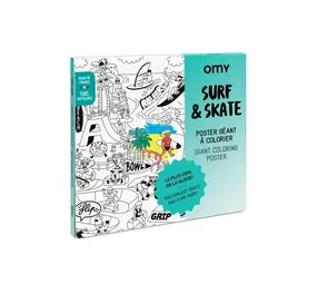 Omy Omy - grote kleurplaat - surf & skate Omy Omy - grote kleurplaat - surf & skate