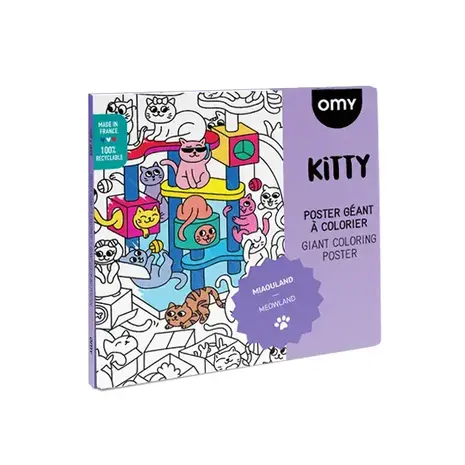 Omy Omy - grote kleurplaat - kitty