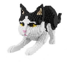 Balody Balody - bouwpakket - zwart witte kat (1390 stukjes)