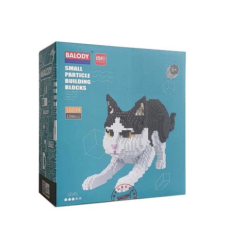 Balody Balody - bouwpakket - zwart witte kat (1390 stukjes) Balody Balody - bouwpakket - zwart witte kat (1390 stukjes)