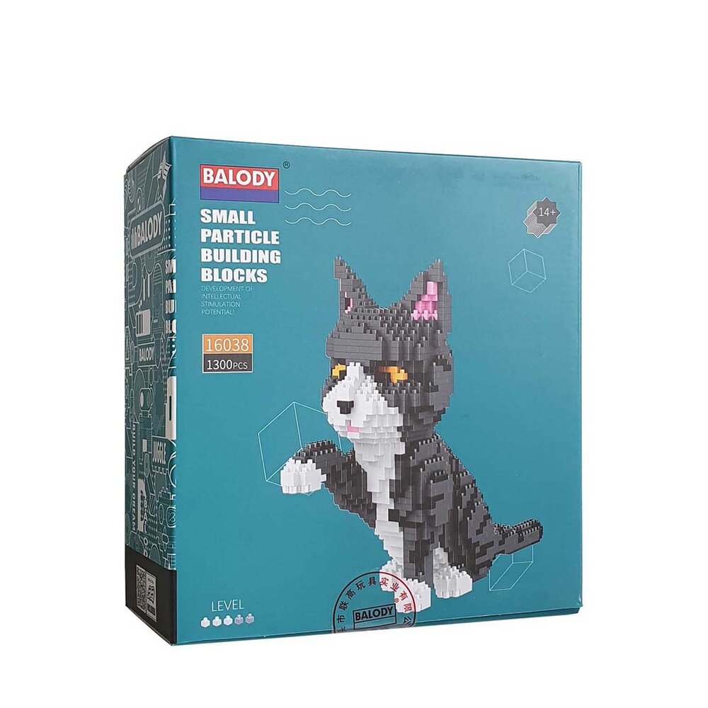Balody Balody - bouwpakket - grijze kat (1300 stukjes) Balody Balody - bouwpakket - grijze kat (1300 stukjes)