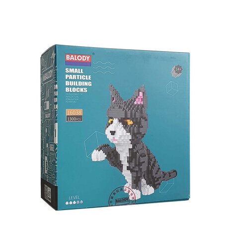 Balody Balody - bouwpakket - grijze kat (1300 stukjes) Balody Balody - bouwpakket - grijze kat (1300 stukjes)