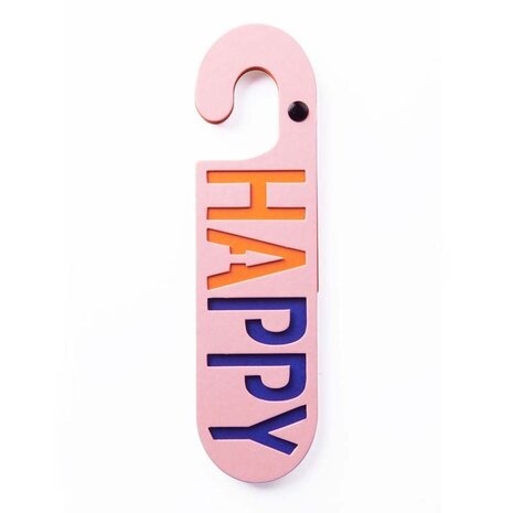 Puki wuki Puki wuki - deurhanger happy/sad - roze/groen Puki wuki Puki wuki - deurhanger happy/sad - roze/groen