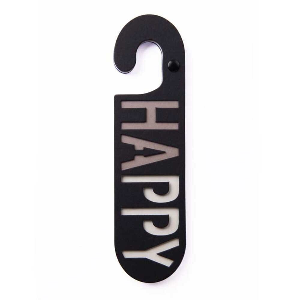 Puki wuki Puki wuki - deurhanger happy/sad - zwart/blauw Puki wuki Puki wuki - deurhanger happy/sad - zwart/blauw