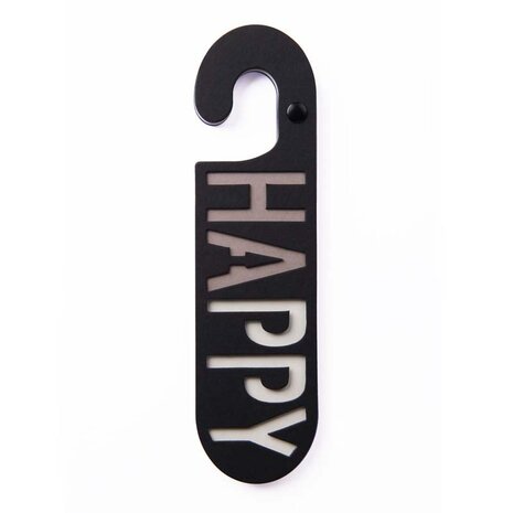 Puki wuki Puki wuki - deurhanger happy/sad - zwart/blauw Puki wuki Puki wuki - deurhanger happy/sad - zwart/blauw