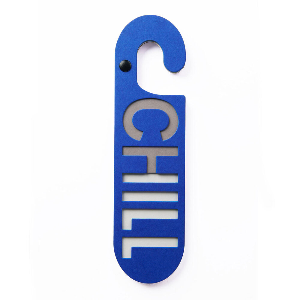 Puki wuki Puki wuki - deurhanger work/chill - blauw/zwart Puki wuki Puki wuki - deurhanger work/chill - blauw/zwart