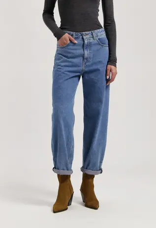 MUD Jeans Mud jeans - brooke high barrel - stone vintage MUD Jeans Mud jeans - brooke high barrel - stone vintage