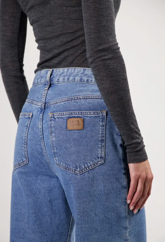 MUD Jeans Mud jeans - brooke high barrel - stone vintage MUD Jeans Mud jeans - brooke high barrel - stone vintage