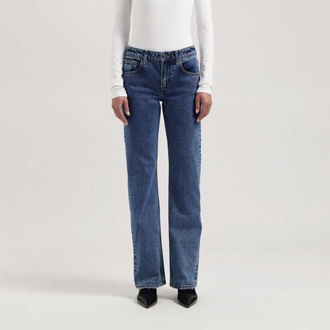 MUD Jeans Mud jeans - carry mid straight - stone vintage MUD Jeans Mud jeans - carry mid straight - stone vintage