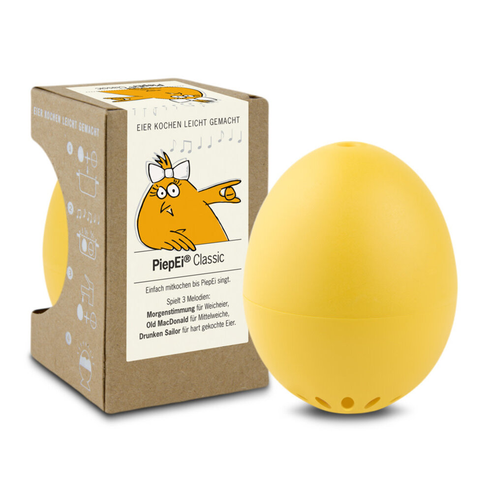 Brainstream Brainstream - piepei eierwekker - classic geel Brainstream Brainstream - piepei eierwekker - classic geel