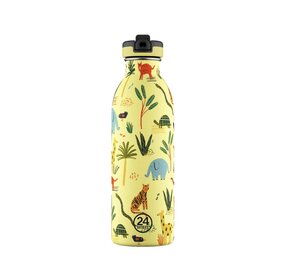 24 Bottles 24 Bottles - rvs drinkfles (500 ml) - jungle friends 24 Bottles 24 Bottles - rvs drinkfles (500 ml) - jungle friends