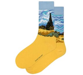 Kunstsokken Kunstsokken - korenveld met cipressen