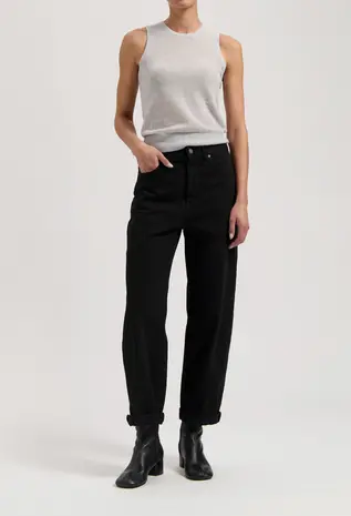 MUD Jeans Mud jeans - brooke high barrel - nero nero MUD Jeans Mud jeans - brooke high barrel - nero nero