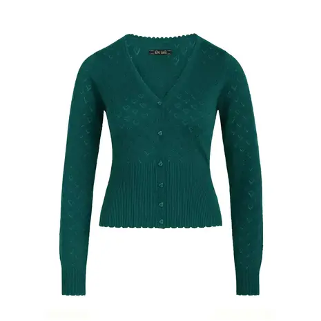 King Louie King Louie - cardi v heart ajour bci - dragonfly green King Louie King Louie - cardi v heart ajour bci - dragonfly green