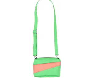 Susan Bijl Susan Bijl - the new bum bag small - greenscreen & coral