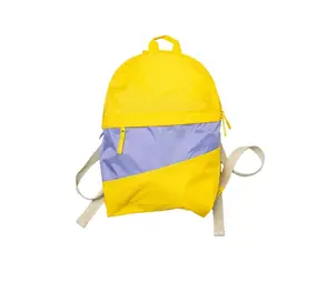 Susan Bijl Susan Bijl - the new foldable backpack medium - tv yellow & treble Susan Bijl Susan Bijl - the new foldable backpack medium - tv yellow & treble
