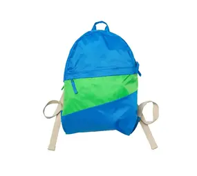 Susan Bijl Susan Bijl - the new foldable backpack medium - wave & greenscreen