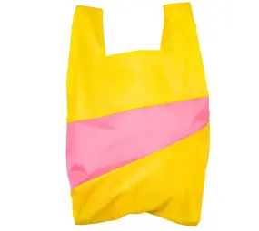 Susan Bijl Susan Bijl - the new shopping bag large - tv yellow & fluo pink