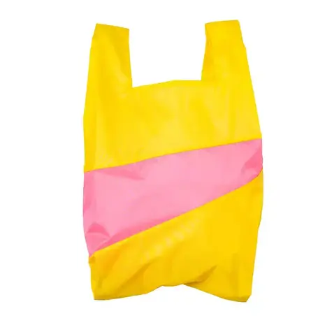 Susan Bijl Susan Bijl - the new shopping bag large - tv yellow & fluo pink