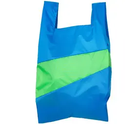 Susan Bijl Susan Bijl - the new shopping bag large - wave & greenscreen