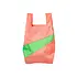 Susan Bijl - the new shopping bag medium - coral & greenscreen Susan Bijl - the new shopping bag medium - coral & greenscreen