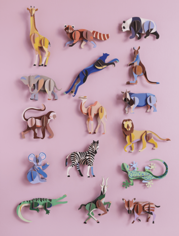 Studio Roof Studio Roof - muurdecoratie wilde dieren - panther Studio Roof Studio Roof - muurdecoratie wilde dieren - panther