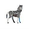 Studio Roof Studio Roof - muurdecoratie wilde dieren - zebra Studio Roof Studio Roof - muurdecoratie wilde dieren - zebra