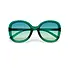 Okkia - zonnebril Anna - butterfly - transparant green Okkia - zonnebril Anna - butterfly - transparant green