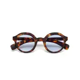 Okkia Okkia - zonnebril lauro - rond - classic havana blue lens Okkia Okkia - zonnebril lauro - rond - classic havana blue lens