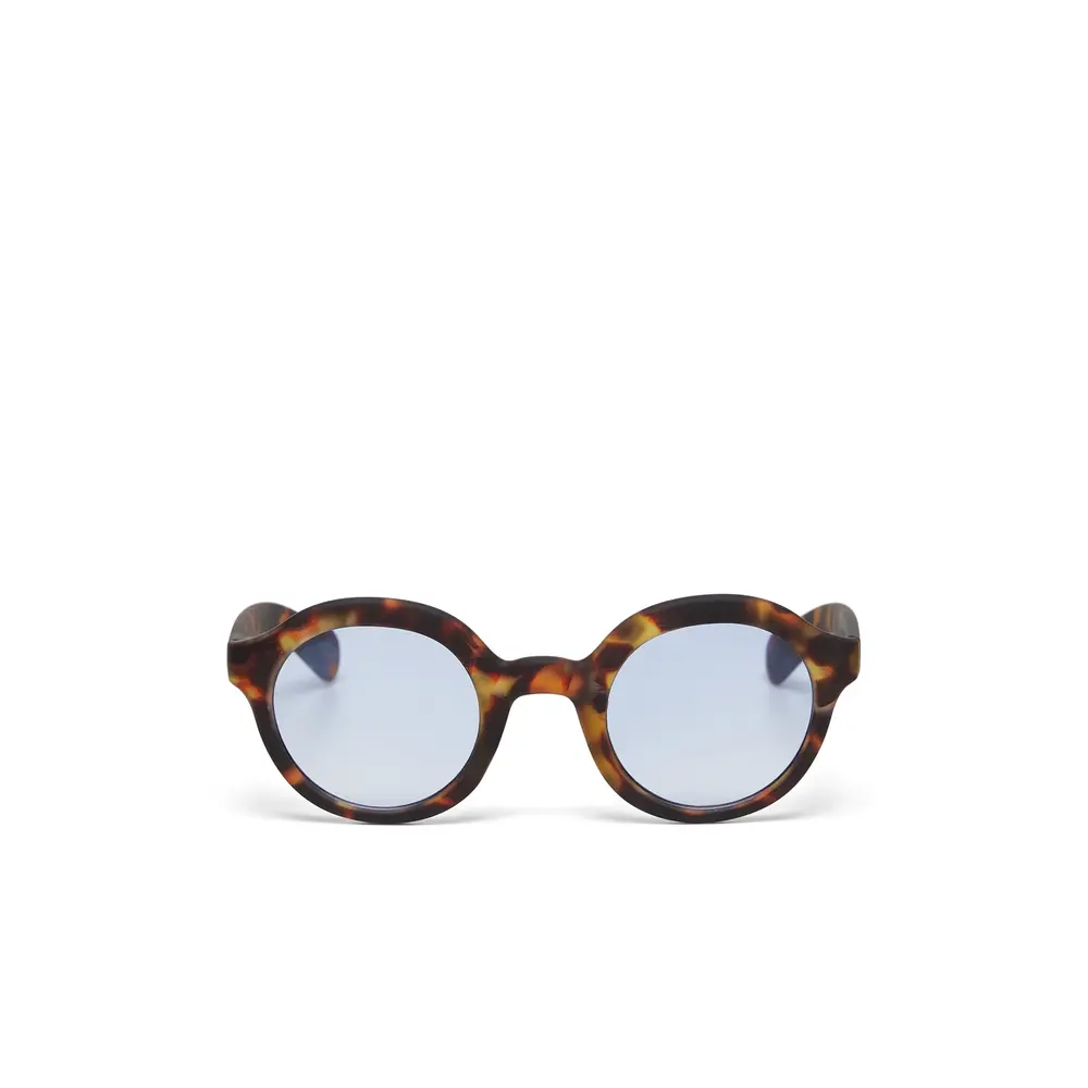 Okkia Okkia - zonnebril lauro - rond - classic havana blue lens Okkia Okkia - zonnebril lauro - rond - classic havana blue lens